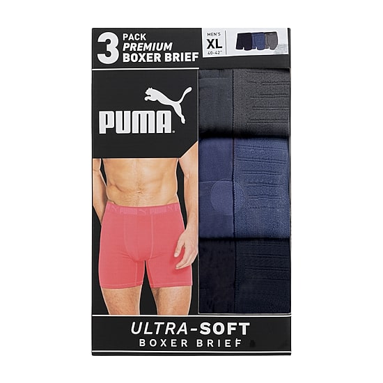 PUMA Ultra Soft Mens 3 Pack Boxer Briefs Psp25m152980