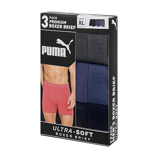 PUMA Ultra Soft Mens 3 Pack Boxer Briefs Psp25m152980