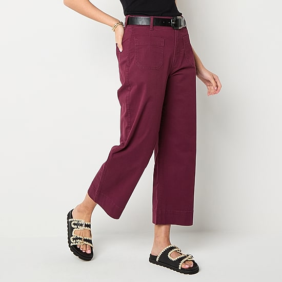 A.N.A Womens Straight Highest Rise Cropped Pant