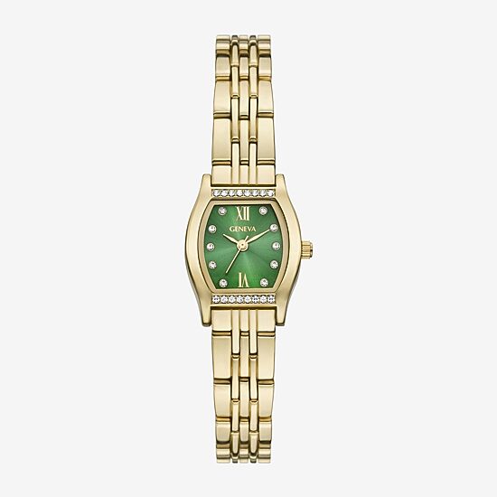Geneva Womens Crystal Accent Gold Tone Bracelet Watch Fmdjm317