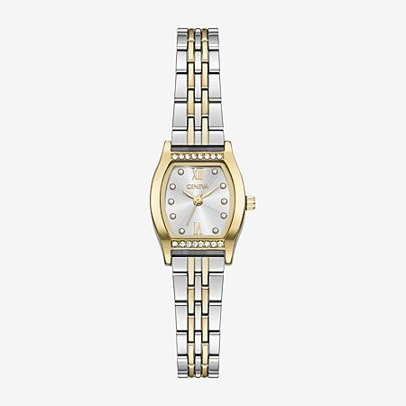 Geneva Womens Crystal Accent Gold Tone Bracelet Watch  display picture 3