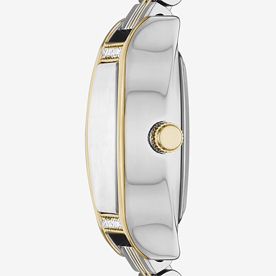 Geneva Womens Crystal Accent Two Tone Bracelet Watch Fmdjm316