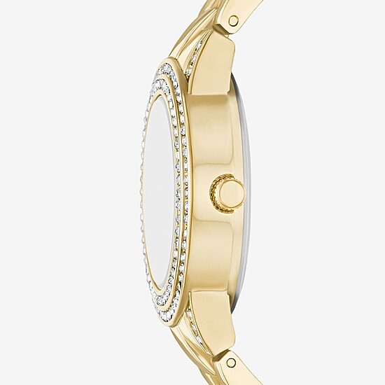 Womens Crystal Accent Gold Tone 4-pc. Watch Boxed Set Fmdjset366
