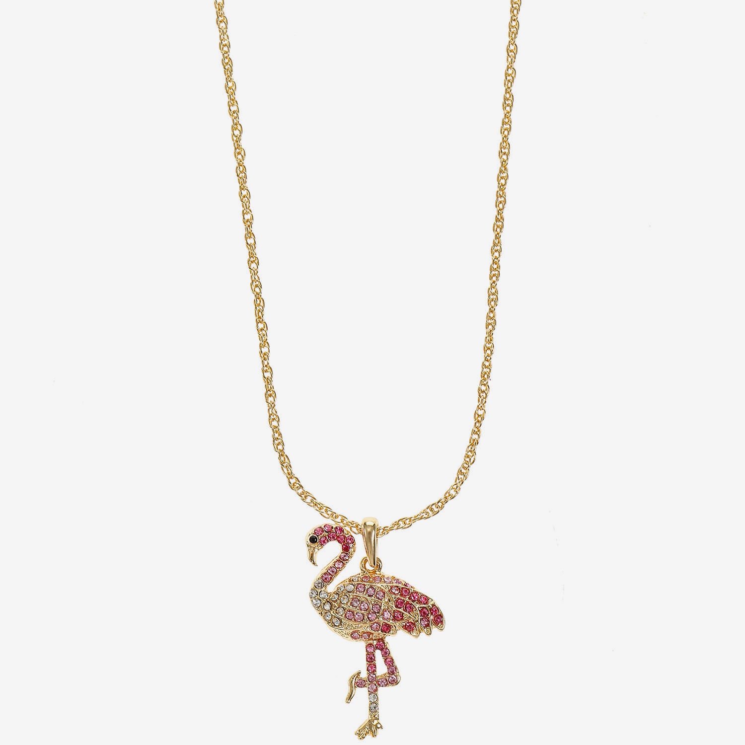 Monet Jewelry Womens Pink Glass 17 Inch Pendant Necklace
