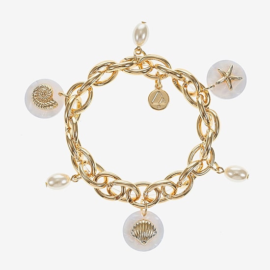 Liz Claiborne Starfish Shell Womens Charm Bracelet
