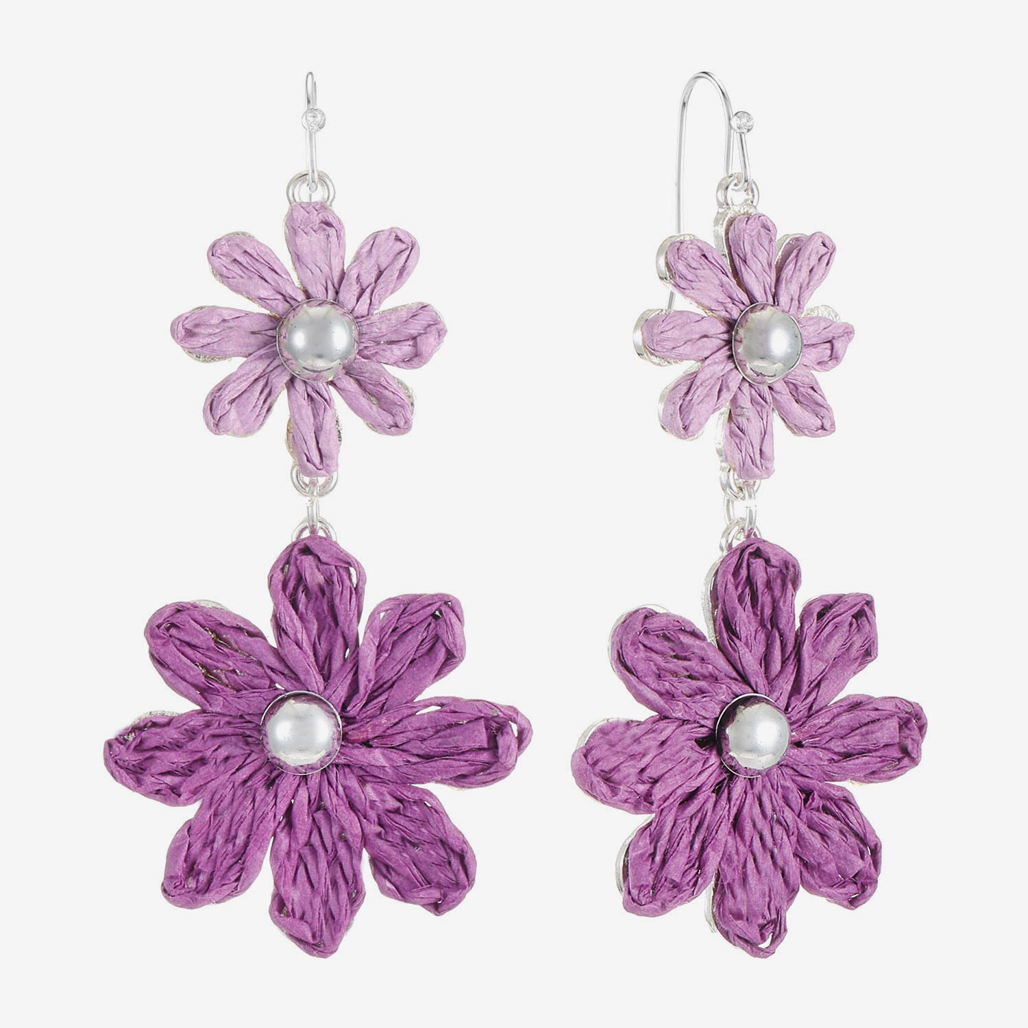 Liz Claiborne Womens Flower Drop Earrings
