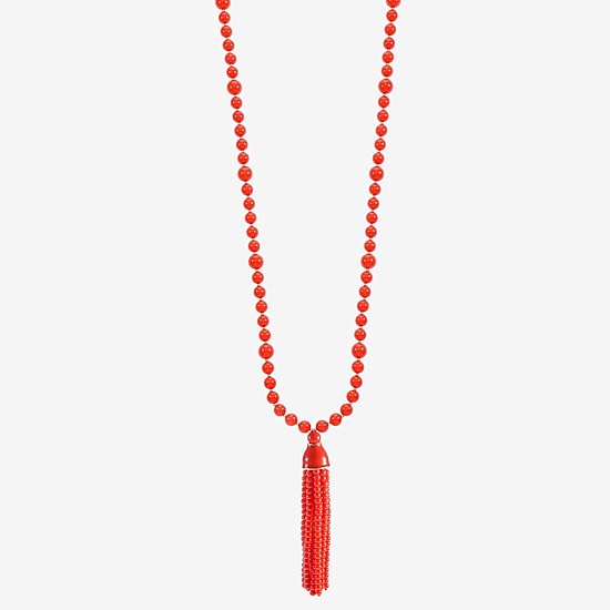 Liz Claiborne Tassel Womens 28 Inch Beaded Necklace