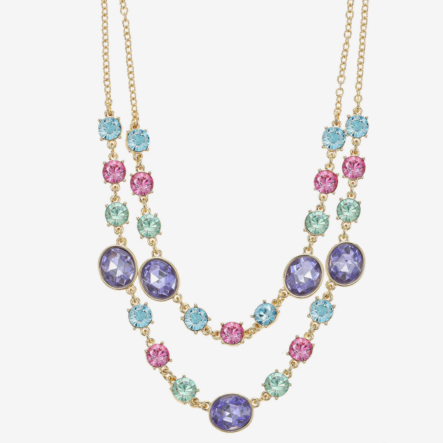 Monet Jewelry Womens Pink Glass 18 Inch Strand Necklace