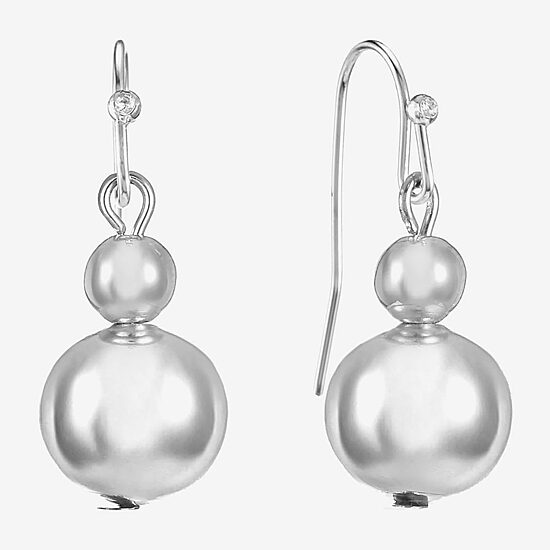 Liz Claiborne Womens Round Drop Earrings