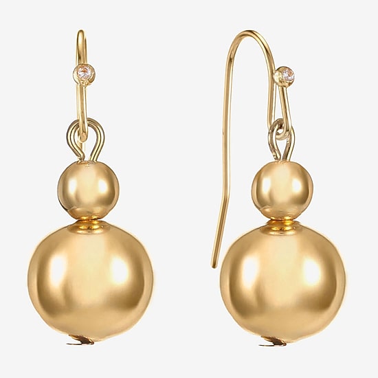 Liz Claiborne Womens Round Drop Earrings