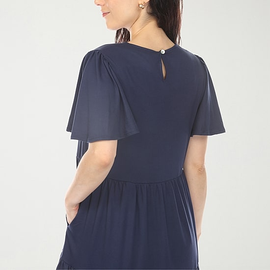 White Mark V-Neck Womens V Neck Short Sleeve A-Line Dress