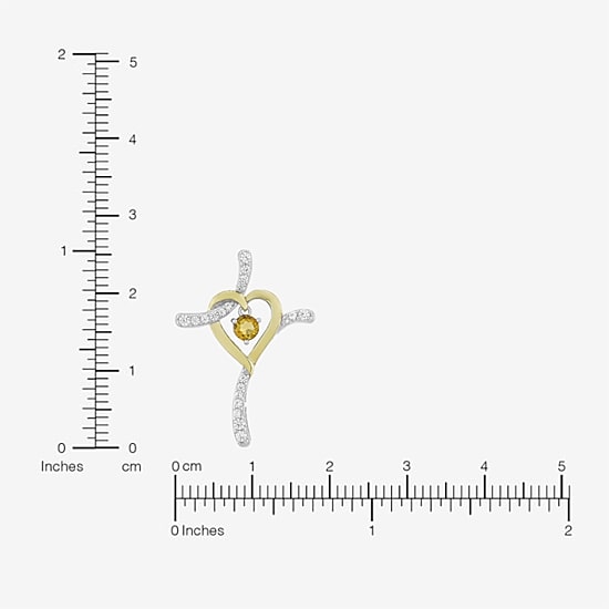 Limited Quantities! Womens Genuine Yellow Citrine 14K Gold Over Silver Sterling Silver Cross 20 Inch Pendant Necklace