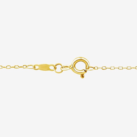 (F/Si1) Womens 1/3 CT. T.W. Lab Grown White Diamond 14K Gold Over Silver 18 Inch Pendant Necklace