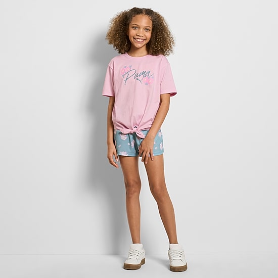 PUMA Big Kid Girls Jersey 2-pc. Short Set