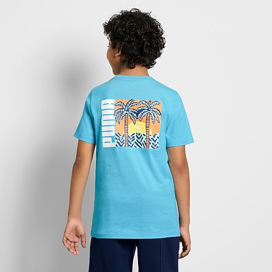 PUMA Big Kid Boys Crew Neck Short Sleeve Regular Fit Graphic T-Shirt