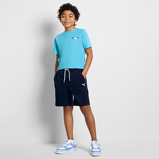 PUMA Big Kid Boys Crew Neck Short Sleeve Regular Fit Graphic T-Shirt