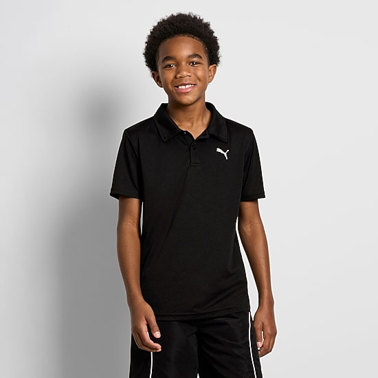 PUMA Big Kid Boys Short Sleeve Classic Fit Polo Shirt