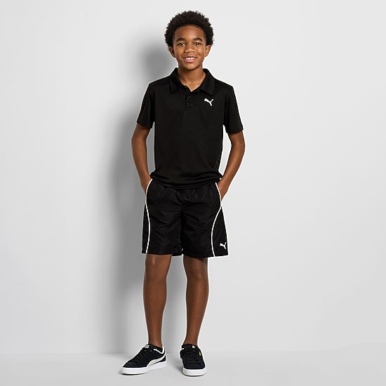 PUMA Big Kid Boys Short Sleeve Classic Fit Polo Shirt