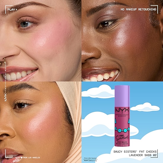 NYX Professional Makeup Simpsons Collab Saucy Sisters' Fat Cheeks Juicy Liquid Blush