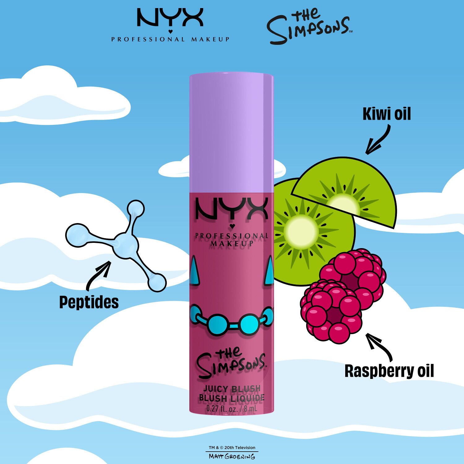 NYX Professional Makeup Simpsons Collab Saucy Sisters' Fat Cheeks Juicy Liquid Blush