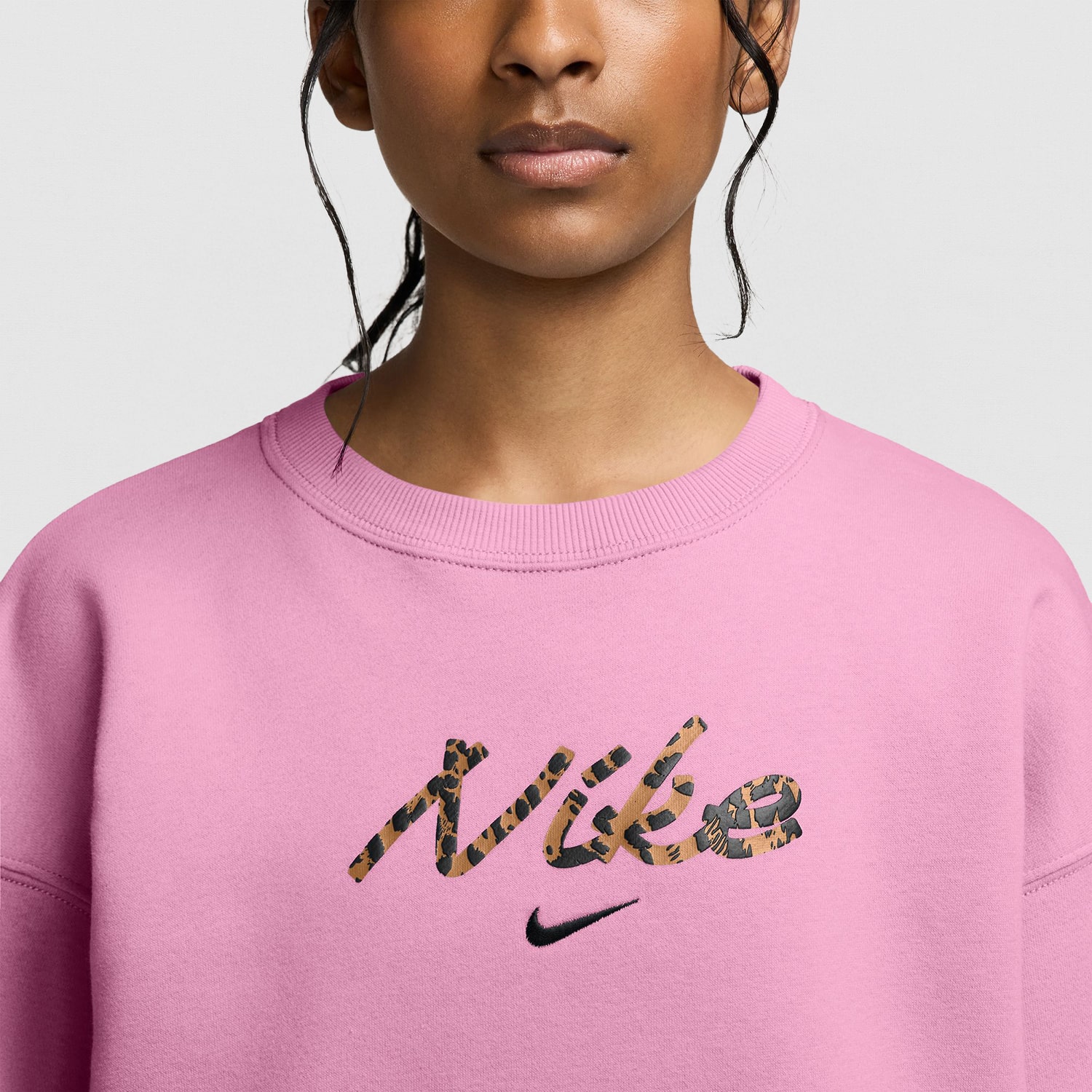 Nike Big Kid Girls Crew Neck Fleece Long Sleeve Sweatshirt