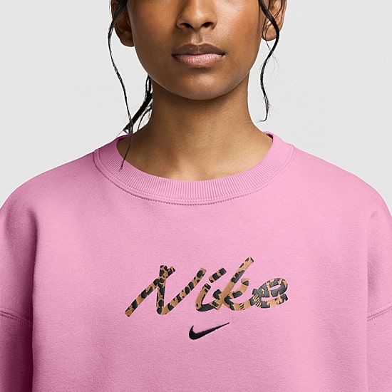 Nike Studio Big Kid Girls Crew Neck Fleece Long Sleeve Sweatshirt