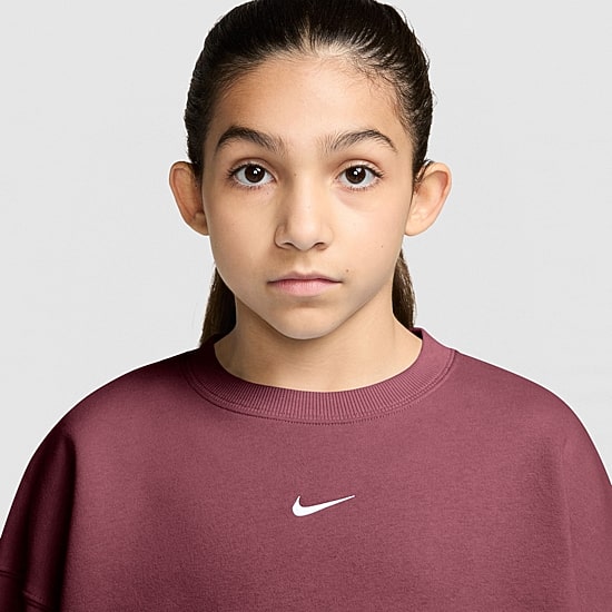 Nike Studio Big Kid Girls Crew Neck Fleece Long Sleeve Sweatshirt