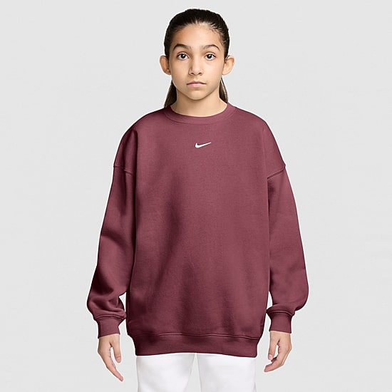 Nike Studio Big Kid Girls Crew Neck Fleece Long Sleeve Sweatshirt