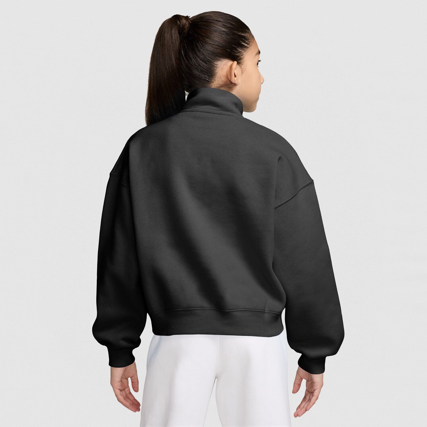Nike Big Kid Girls Mock Neck Long Sleeve Fleece Active Quarter-Zip Pullover