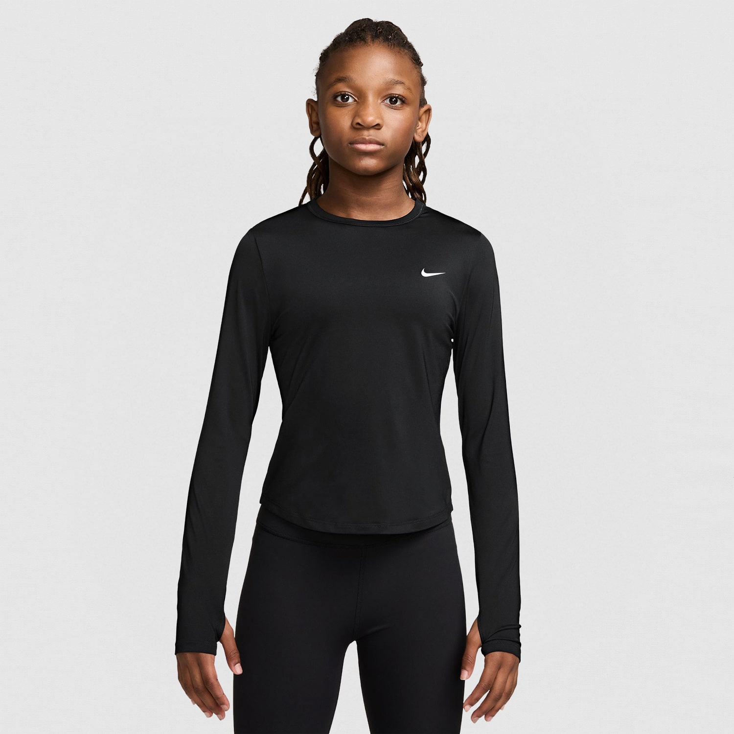 Nike Big Kid Girls Crew Neck Long Sleeve Active T-Shirt