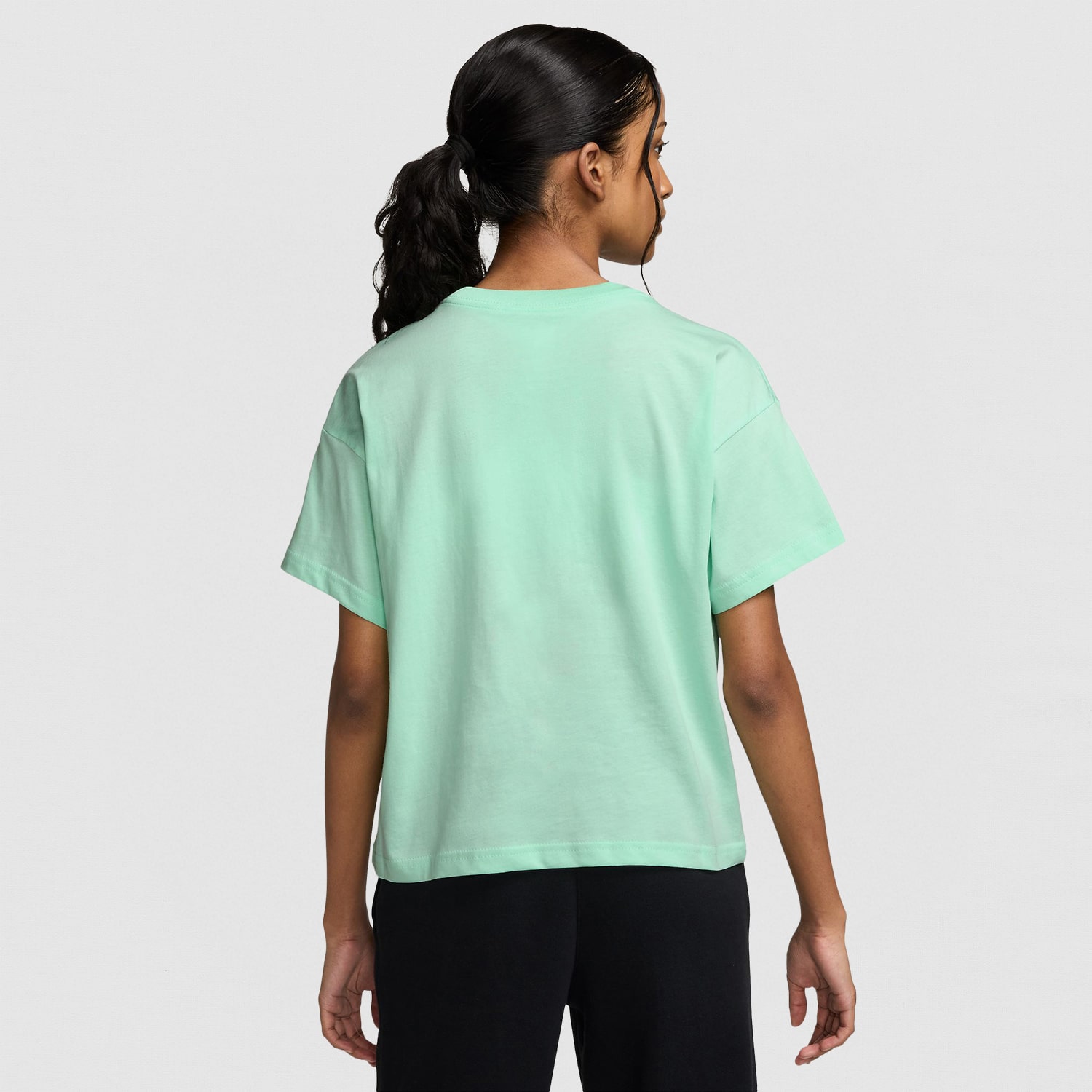 Nike Club Big Kid Girls Crew Neck Short Sleeve Oversized Graphic T-Shirt