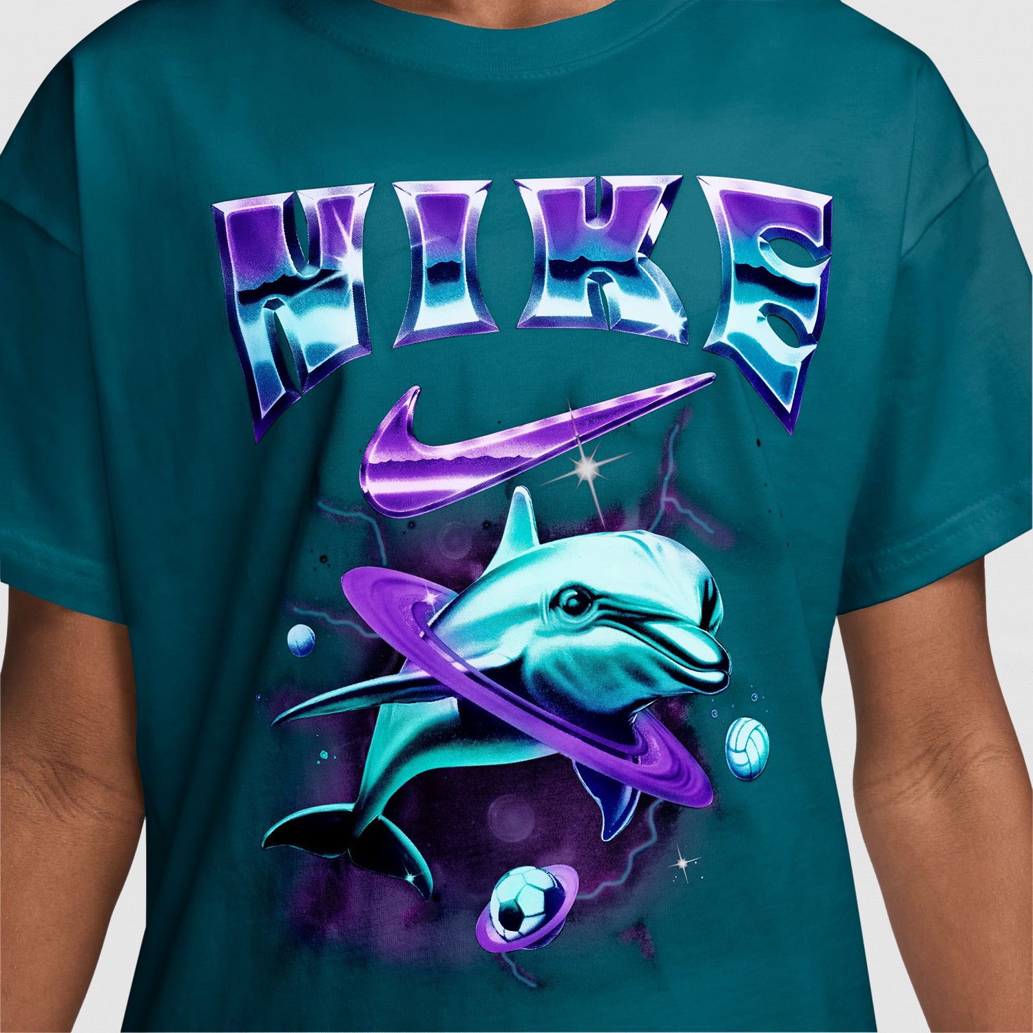 Nike Big Kid Girls Crew Neck Short Sleeve Regular Fit Graphic T-Shirt