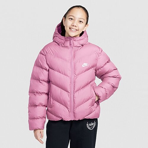 Nike Big Kid Girls Hooded Heavyweight Puffer Jacket In Pink