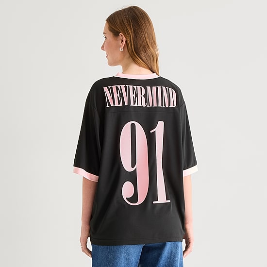 New World Womens Juniors V Neck Short Sleeve Jersey