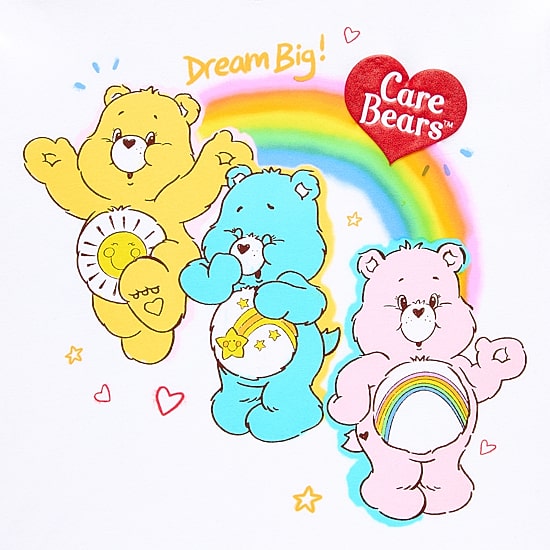 Boyfriend Womens Juniors Crew Neck Short Sleeve Loose Fit Care Bears Graphic T-Shirt