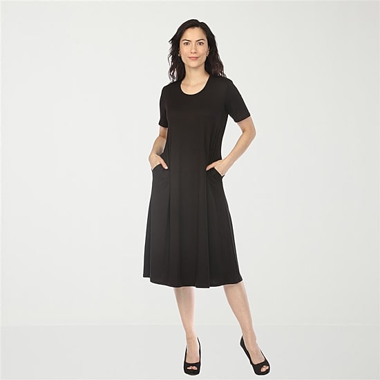 White Mark Crew Neck Womens Short Sleeve T-Shirt Dress