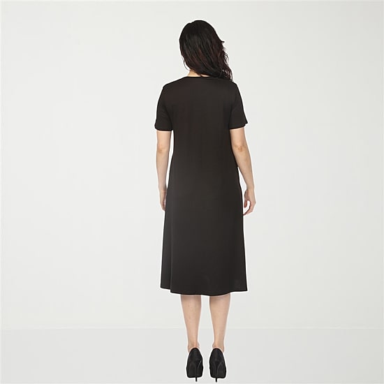 White Mark Crew Neck Womens Short Sleeve T-Shirt Dress