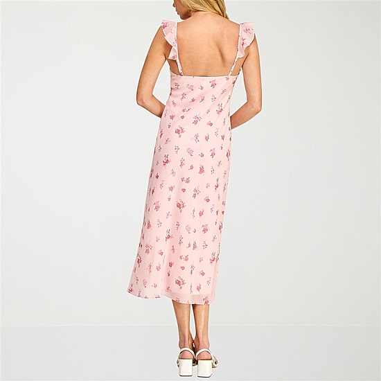 B. Smart Womens Juniors Sleeveless Floral Slip Dress