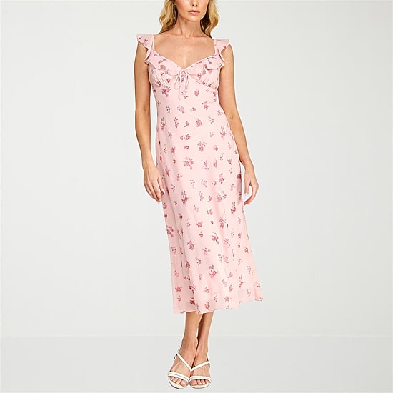 B. Smart Womens Juniors Sleeveless Floral Slip Dress