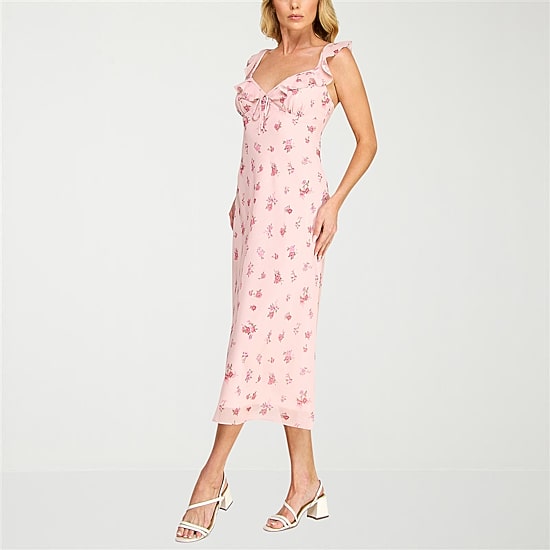 B. Smart Womens Juniors Sleeveless Floral Slip Dress