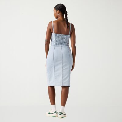 jcpenney denim dresses Raven Stretch Denim Mini Dress - Light Wash