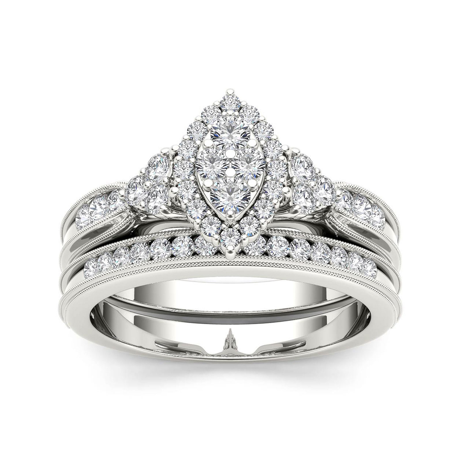 CT.T.W. Natural Diamond 10K Gold Bridal Ring Set