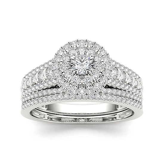1 CT.T.W. Natural Diamond 10K Yellow Gold Bridal Set