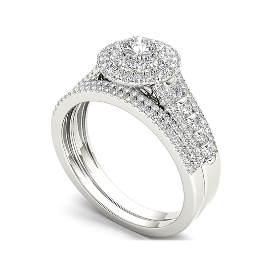 1 CT.T.W. Natural Diamond 10K Yellow Gold Bridal Set