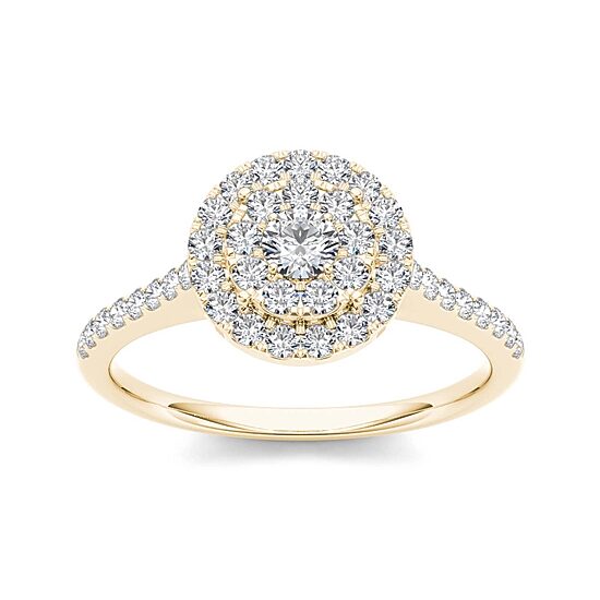 3/4 CT.T.W. Natural Diamond 10K Yellow Gold Engagement Ring