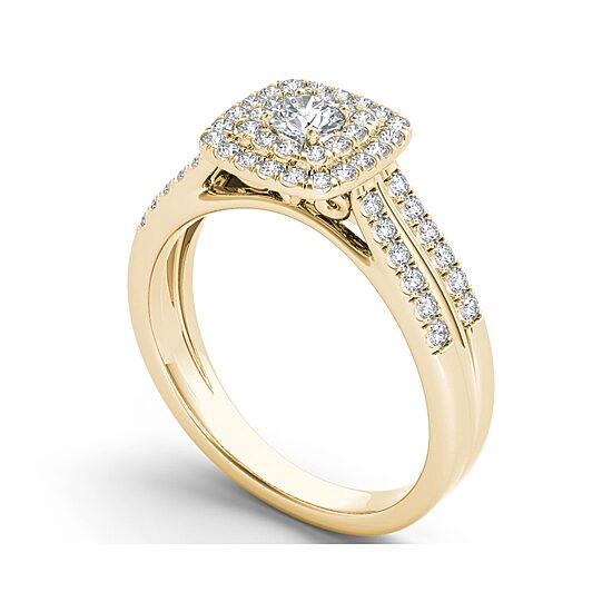 3/4 CT.T.W. Natural Diamond 10K Yellow Gold Engagement Ring