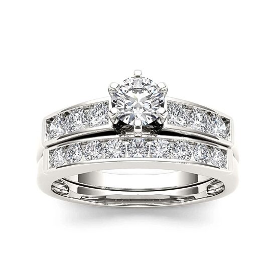 1 CT.T.W. Natural Diamond 14K Rose Gold Bridal Set