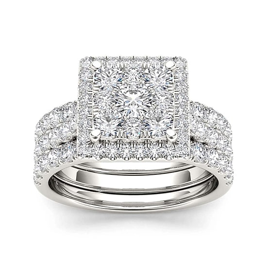 2 CT.T.W. Natural Diamond 10K Yellow Gold Bridal Set