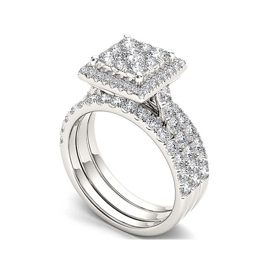 2 CT.T.W. Natural Diamond 10K Yellow Gold Bridal Set