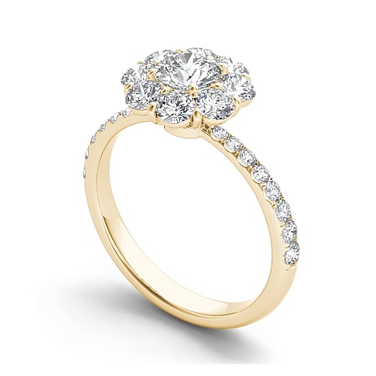 1 3/4 CT.T.W. Natural Diamond 14K Yellow Gold Engagement Ring